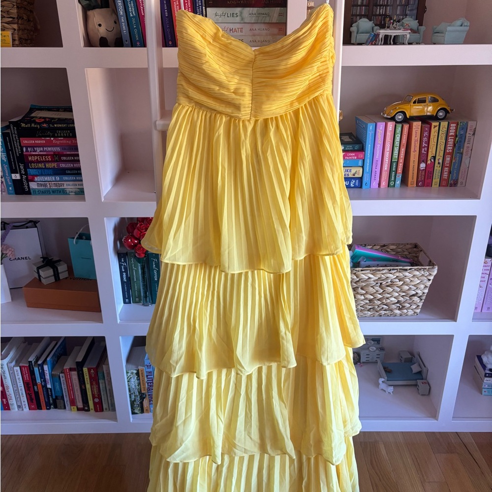 Lulu's Sunny Yellow Strapless Dress